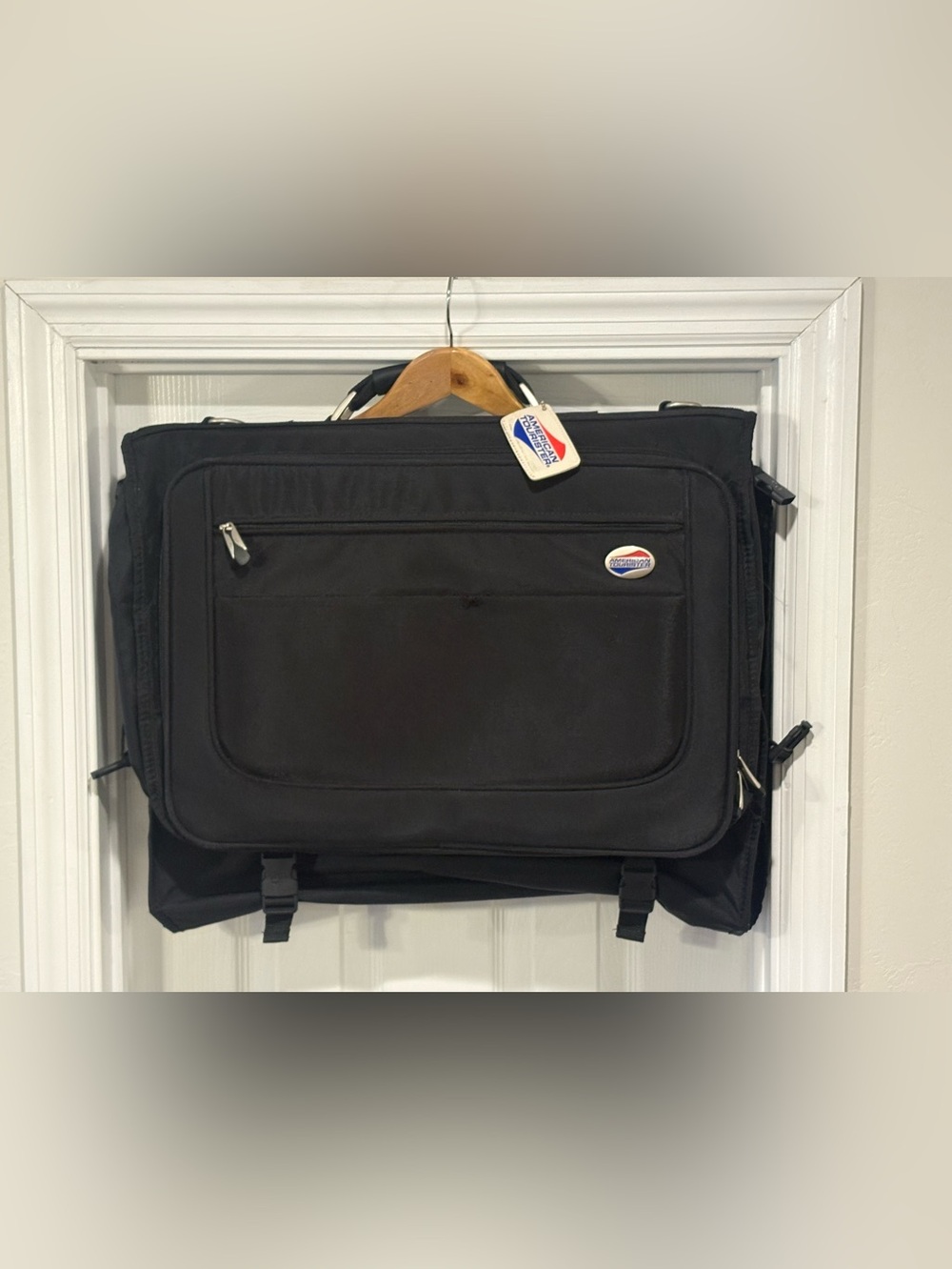 Vintage American Tourister Black Hanging Garment Bag